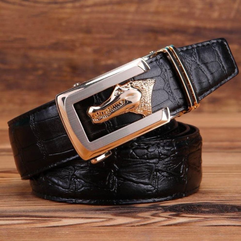 Ceinture Cuir Boucle Crocodile Homme Modèle Serrano - La Ceinturerie
