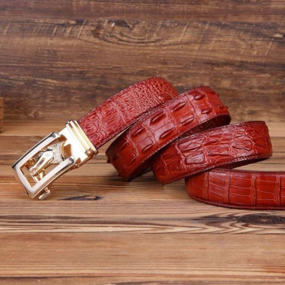 Ceinture Cuir Boucle Crocodile Homme Modèle Serrano - La Ceinturerie
