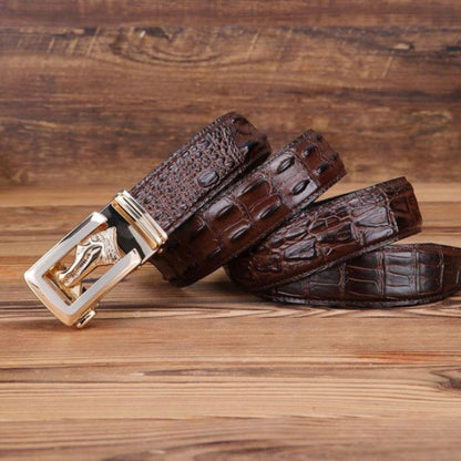 Ceinture Cuir Boucle Crocodile Homme Modèle Serrano - La Ceinturerie
