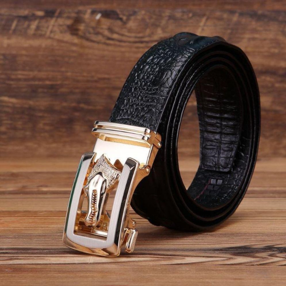 Ceinture Cuir Boucle Crocodile Homme Modèle Serrano - La Ceinturerie
