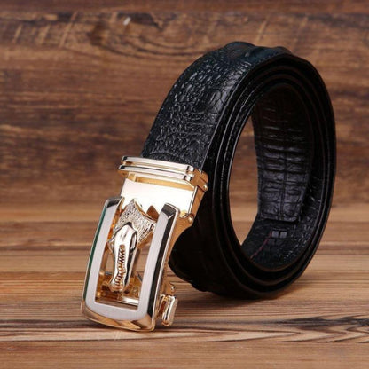 Ceinture Cuir Boucle Crocodile Homme Modèle Serrano - La Ceinturerie
