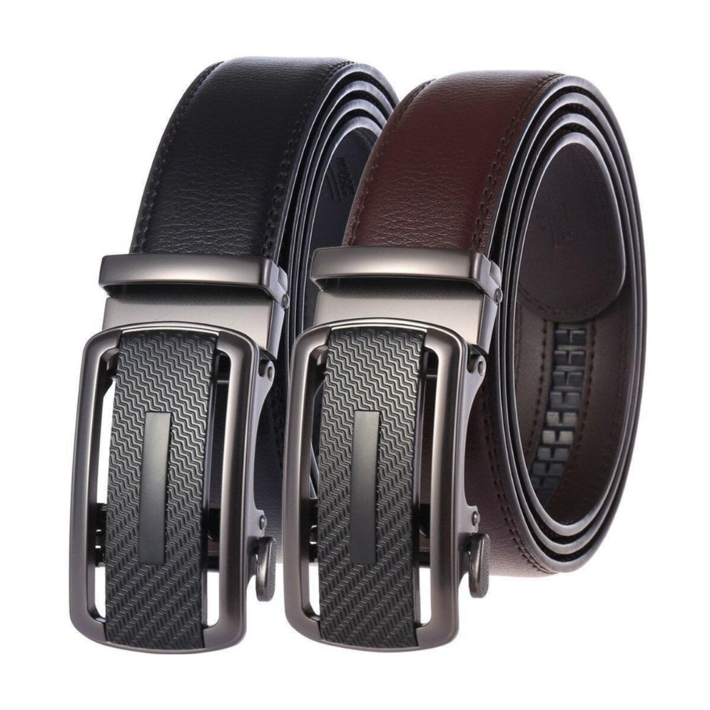 Ceinture De Costume Avec Boucle Automatique Argentée - La Ceinturerie
