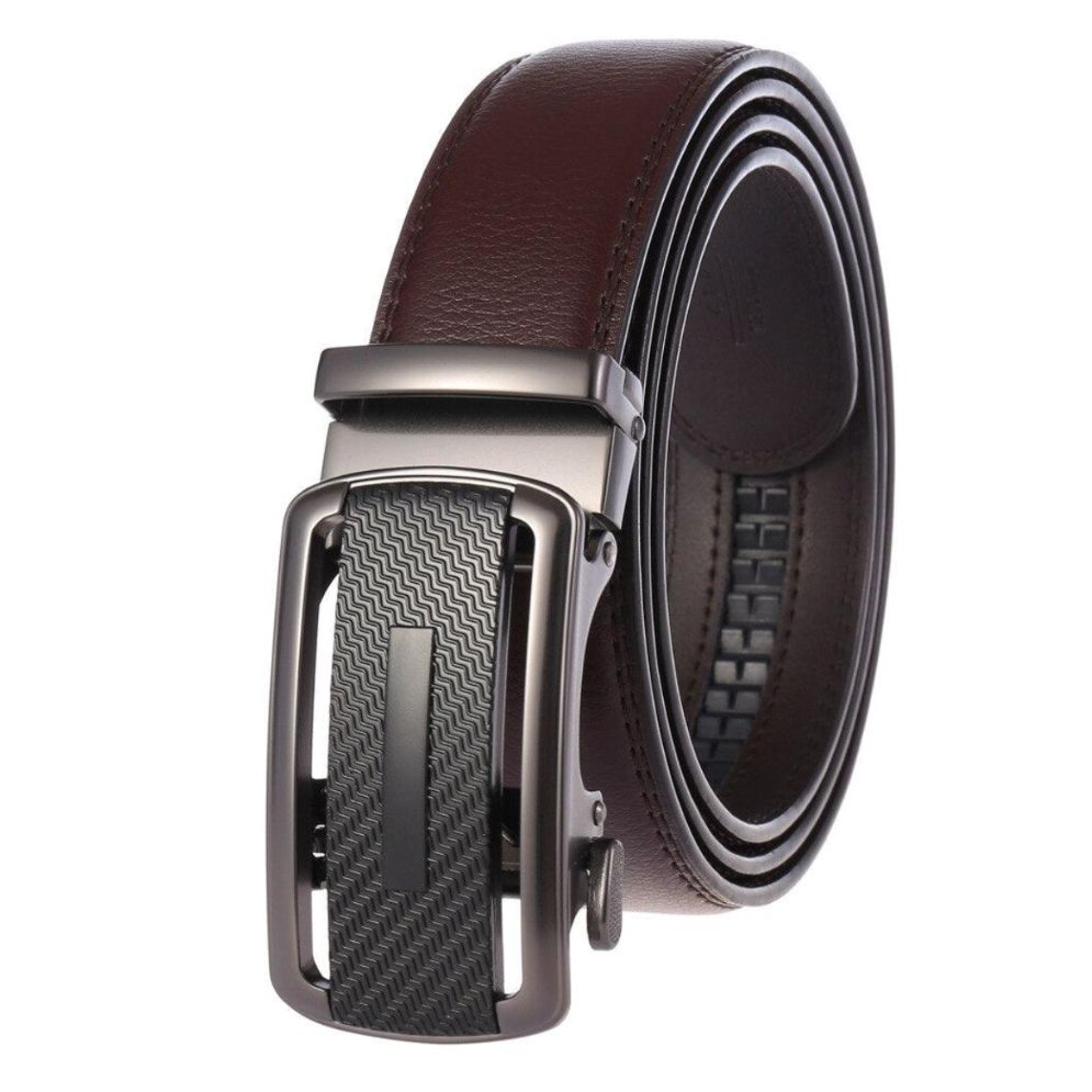 Ceinture De Costume Avec Boucle Automatique Argentée - La Ceinturerie

