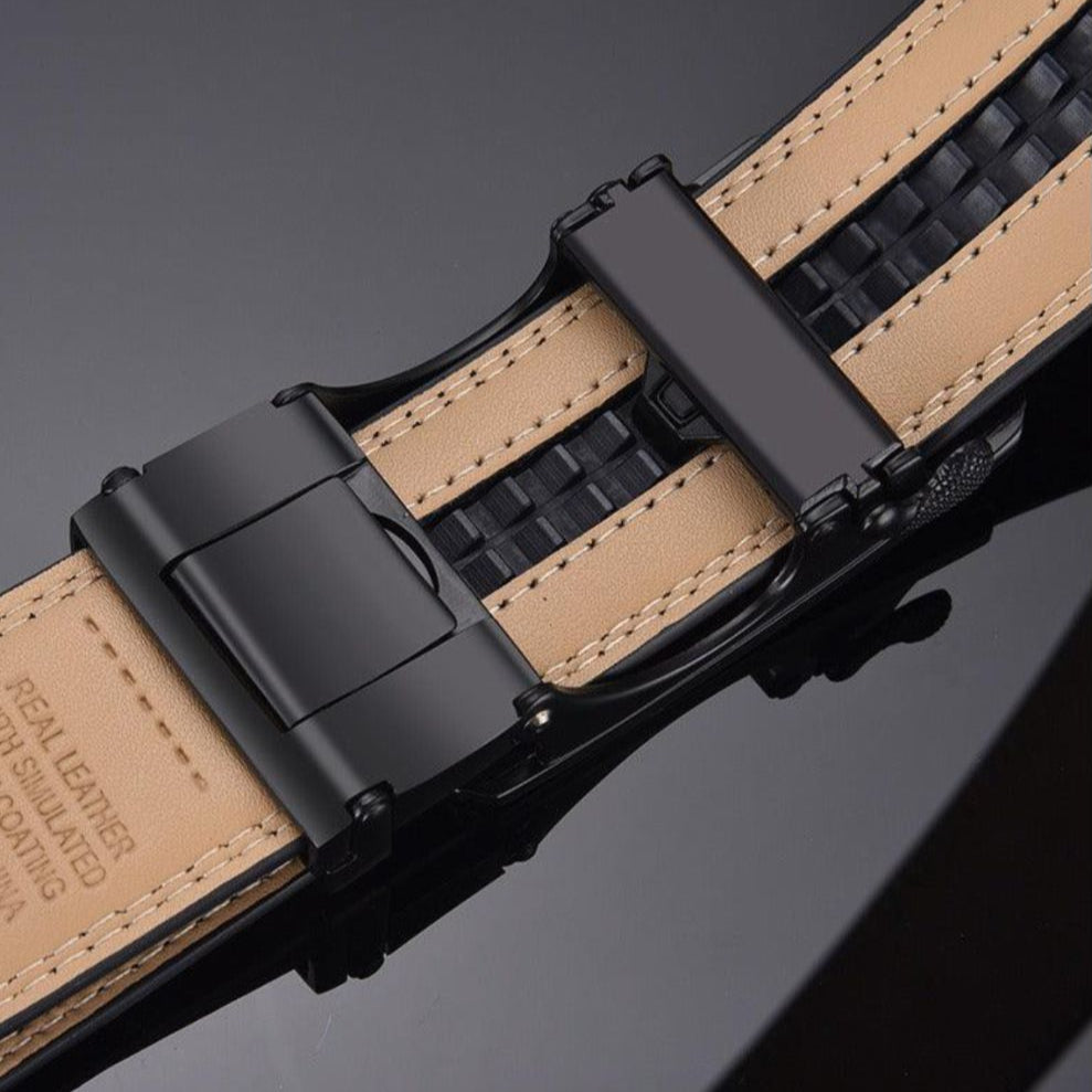 Ceinture de Costume Boucle Automatique en Cuir pour Homme - La Ceinturerie