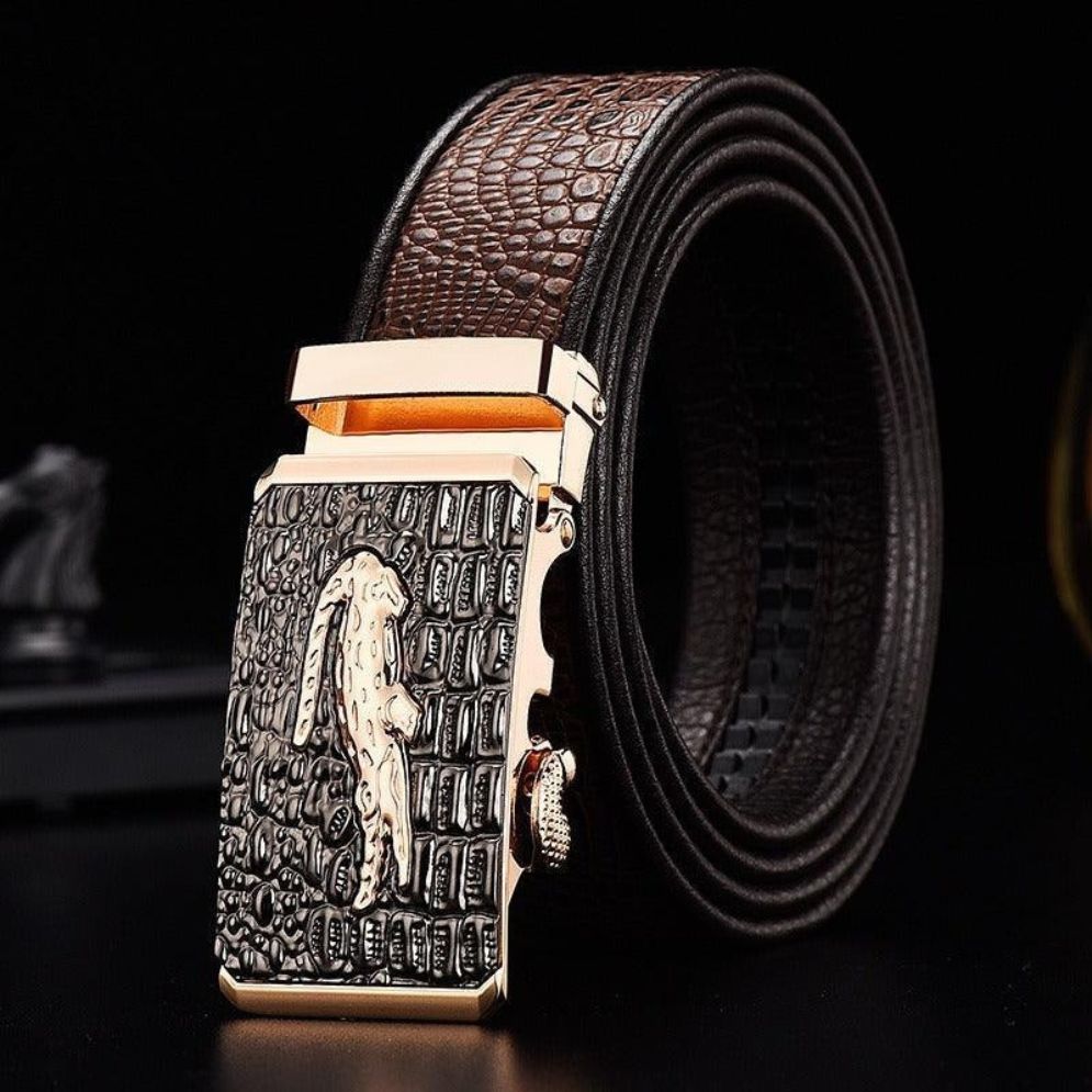 Ceinture de Costume Crocodile pour Homme Modèle Athnu - La Ceinturerie
