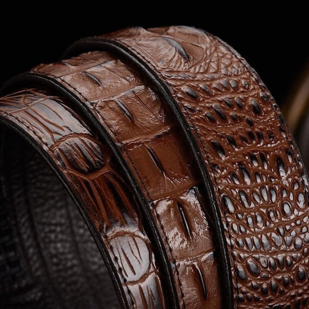 Ceinture de Costume Crocodile pour Homme Modèle Athnu - La Ceinturerie
