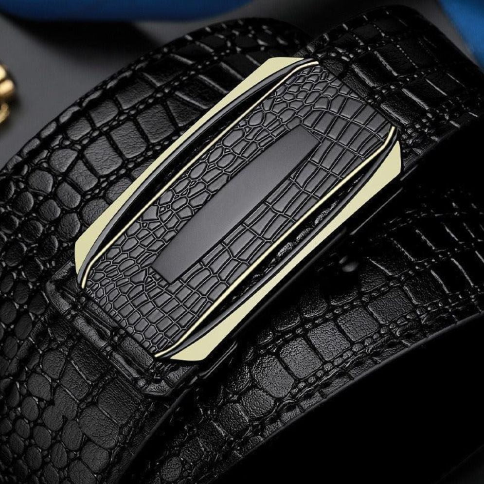 Ceinture de Costume Crocodile Homme Modèle Guillaume - La Ceinturerie