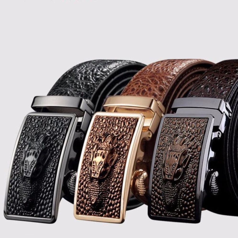 Ceinture de Costume Crocodile pour Homme Modèle Oren - La Ceinturerie
