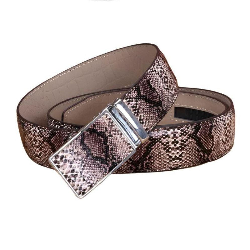 Ceinture Cuir Véritable Serpent Homme Modèle Niyaz - La Ceinturerie