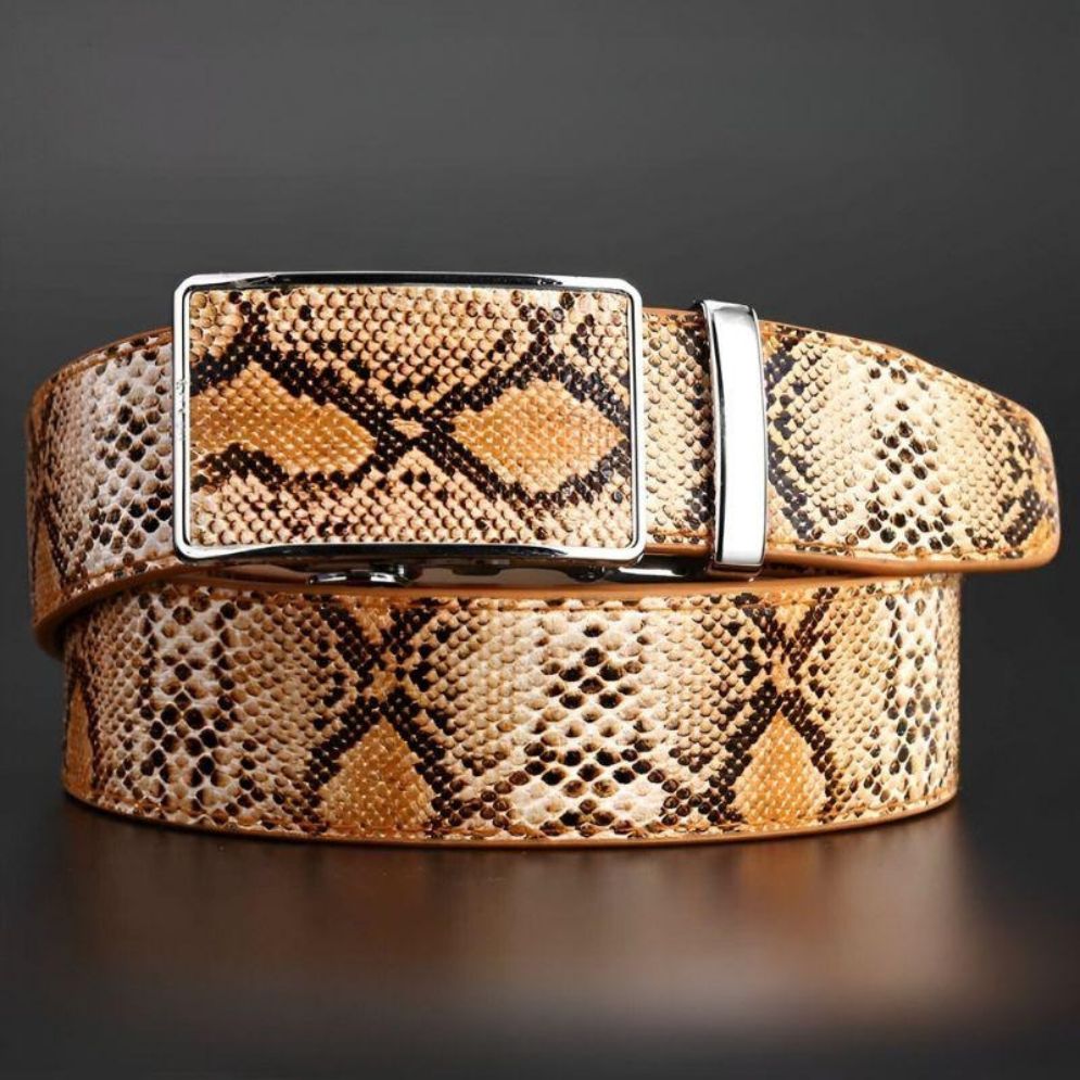 Ceinture Cuir Véritable Serpent Homme Modèle Niyaz - La Ceinturerie