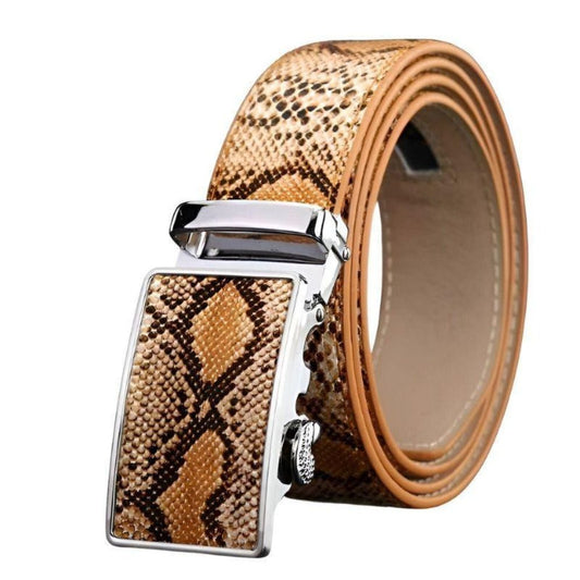 Ceinture Cuir Véritable Serpent Homme Modèle Niyaz - La Ceinturerie