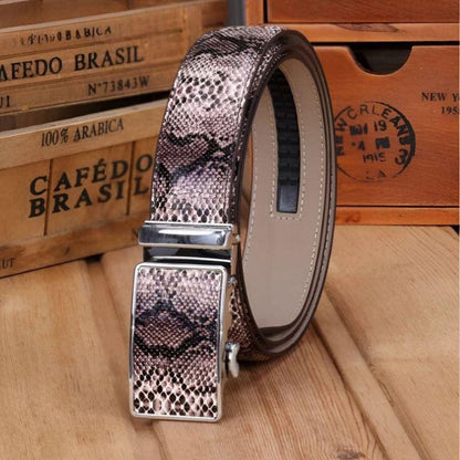 Ceinture Cuir Véritable Serpent Homme Modèle Niyaz - La Ceinturerie