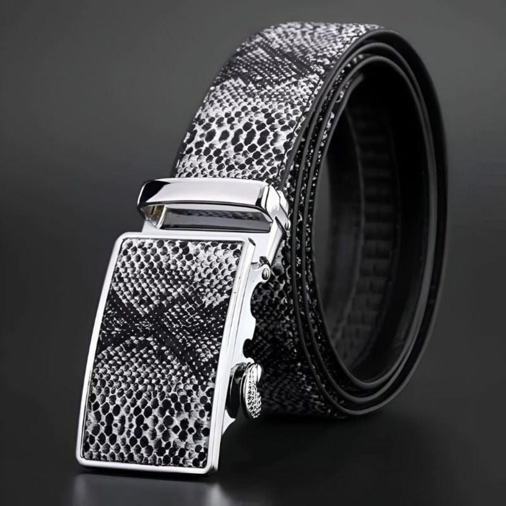 Ceinture Cuir Véritable Serpent Homme Modèle Niyaz - La Ceinturerie