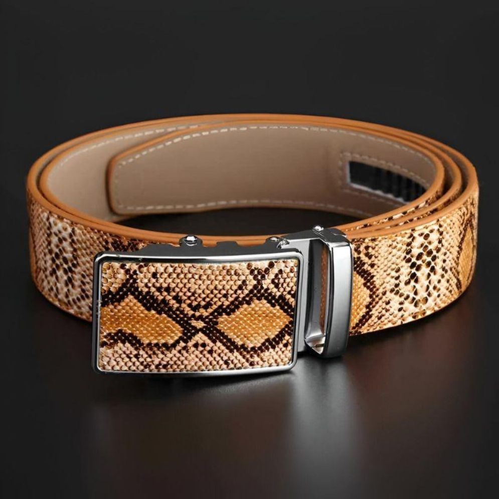 Ceinture Cuir Véritable Serpent Homme Modèle Niyaz - La Ceinturerie