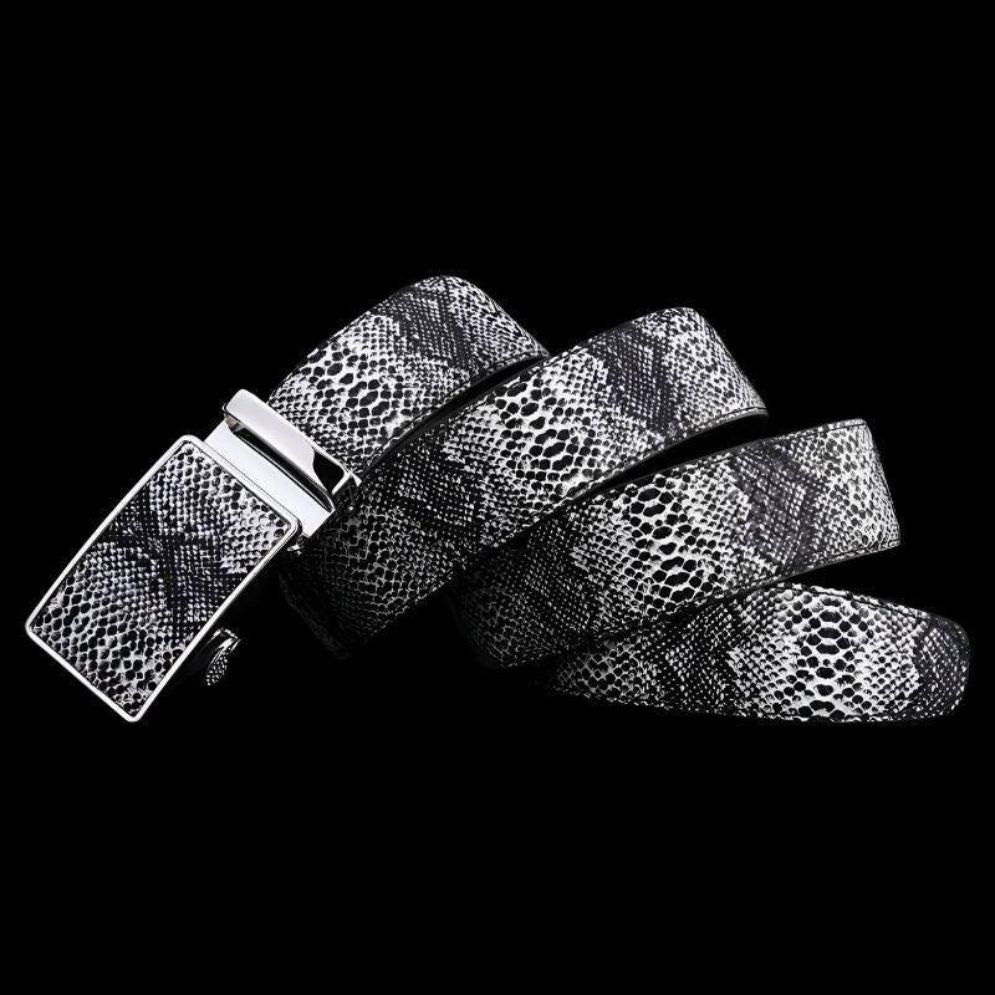 Ceinture Cuir Véritable Serpent Homme Modèle Niyaz - La Ceinturerie