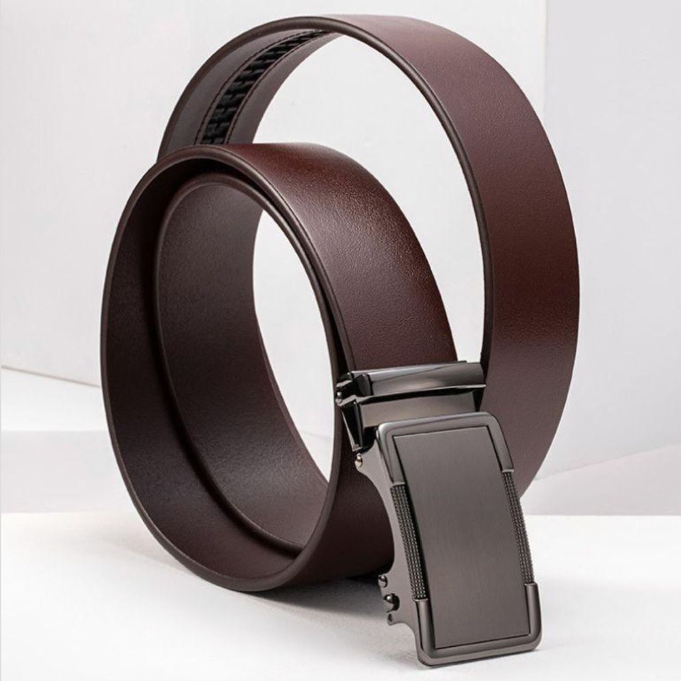 Ceinture de Costume en Cuir Boucle Automatique - La Ceinturerie