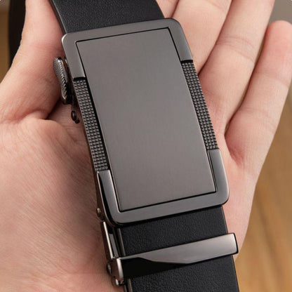 Ceinture de Costume en Cuir Boucle Automatique - La Ceinturerie