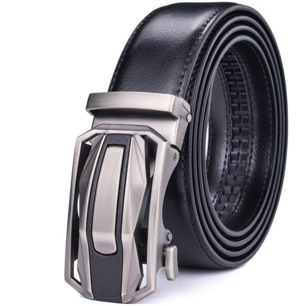 Ceinture Costume Cuir Pleine Fleur Boucle Automatique - La Ceinturerie