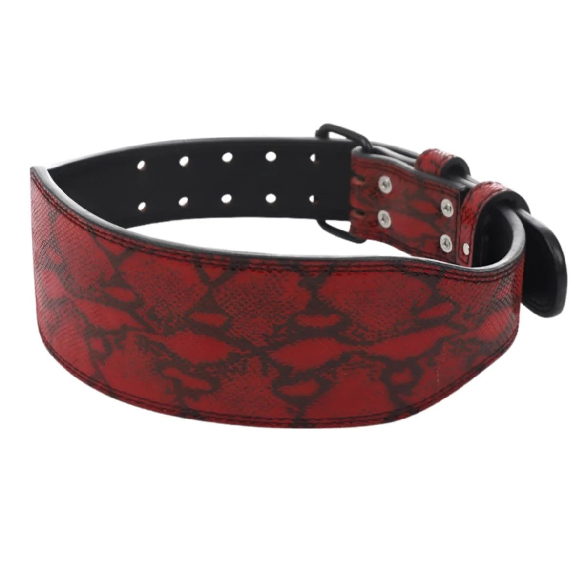 Ceinture de Force en Cuir Aspect Serpent Modèle Armel - La Ceinturerie
