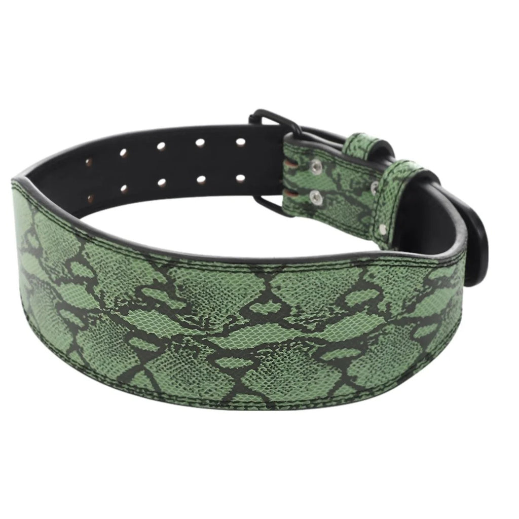 Ceinture de Force en Cuir Aspect Serpent Modèle Armel - La Ceinturerie

