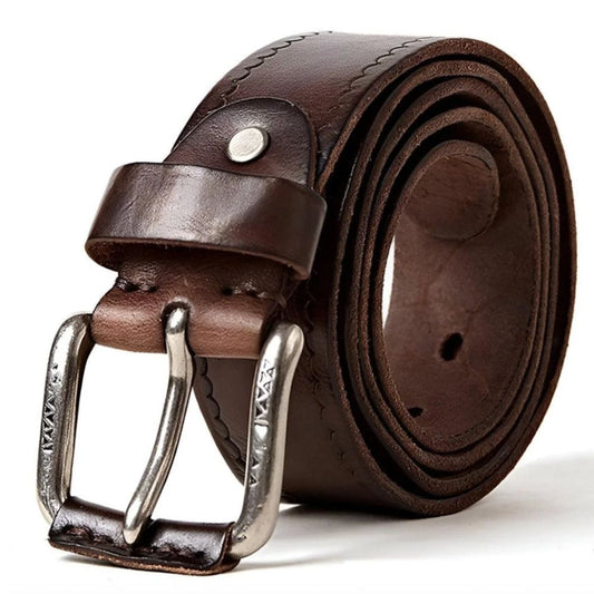 Ceinture Décontractée En Cuir Pleine Fleur Pour Homme - La Ceinturerie