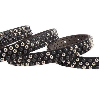 Ceinture Dorée Cloutée pour Femme Modèle Katinka - La Ceinturerie
