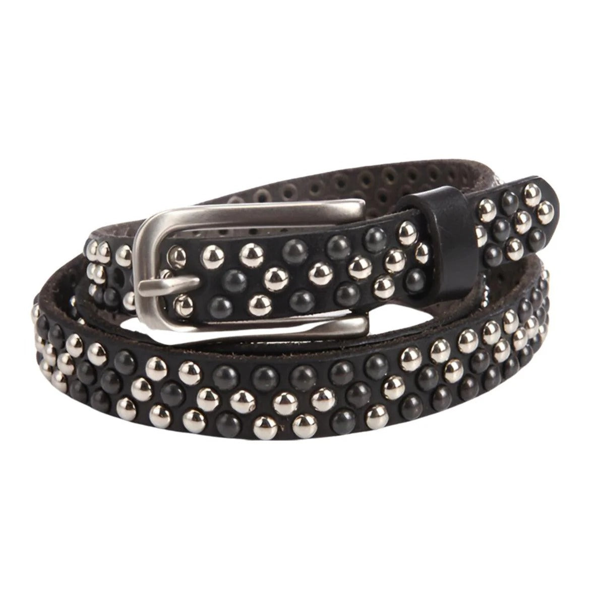 Ceinture Dorée Cloutée pour Femme Modèle Katinka - La Ceinturerie

