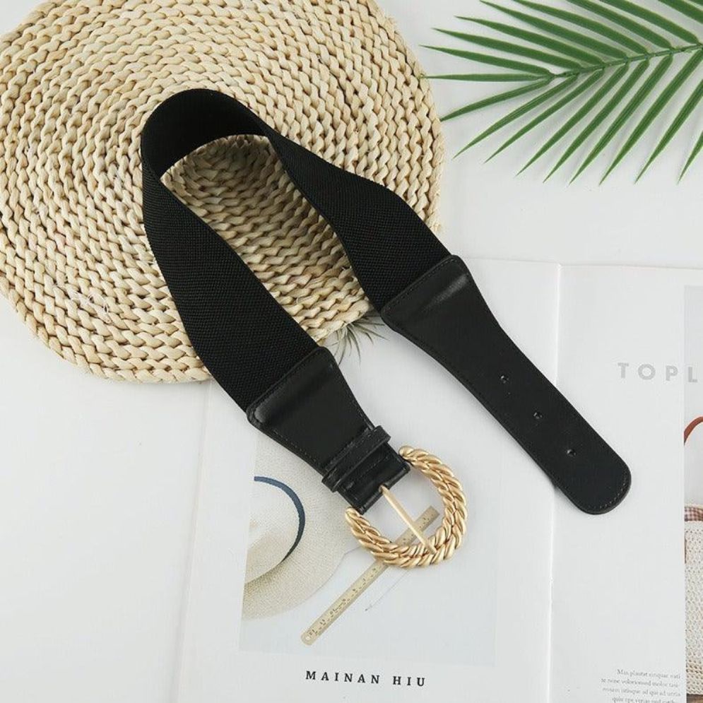 Ceinture Élastique Boucle Or Torsadée Modèle Nastasja - La Ceinturerie

