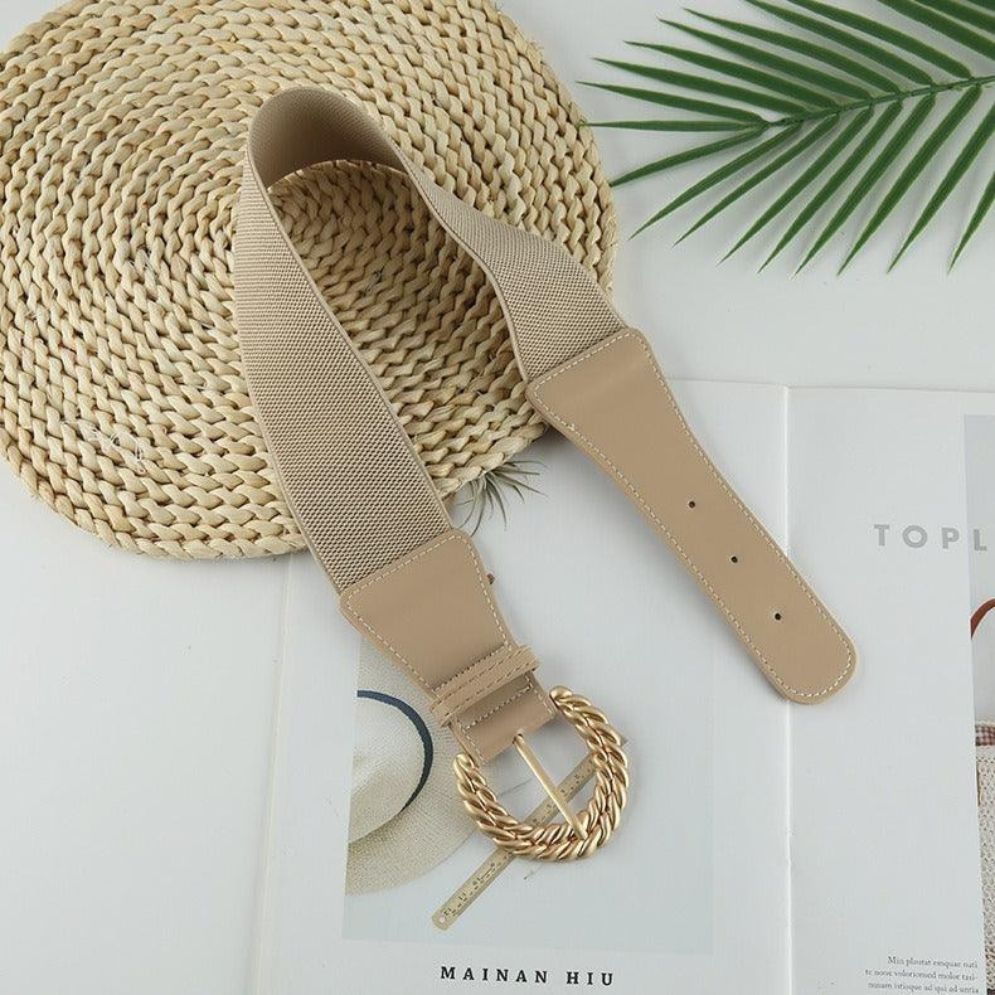 Ceinture Élastique Boucle Or Torsadée Modèle Nastasja - La Ceinturerie
