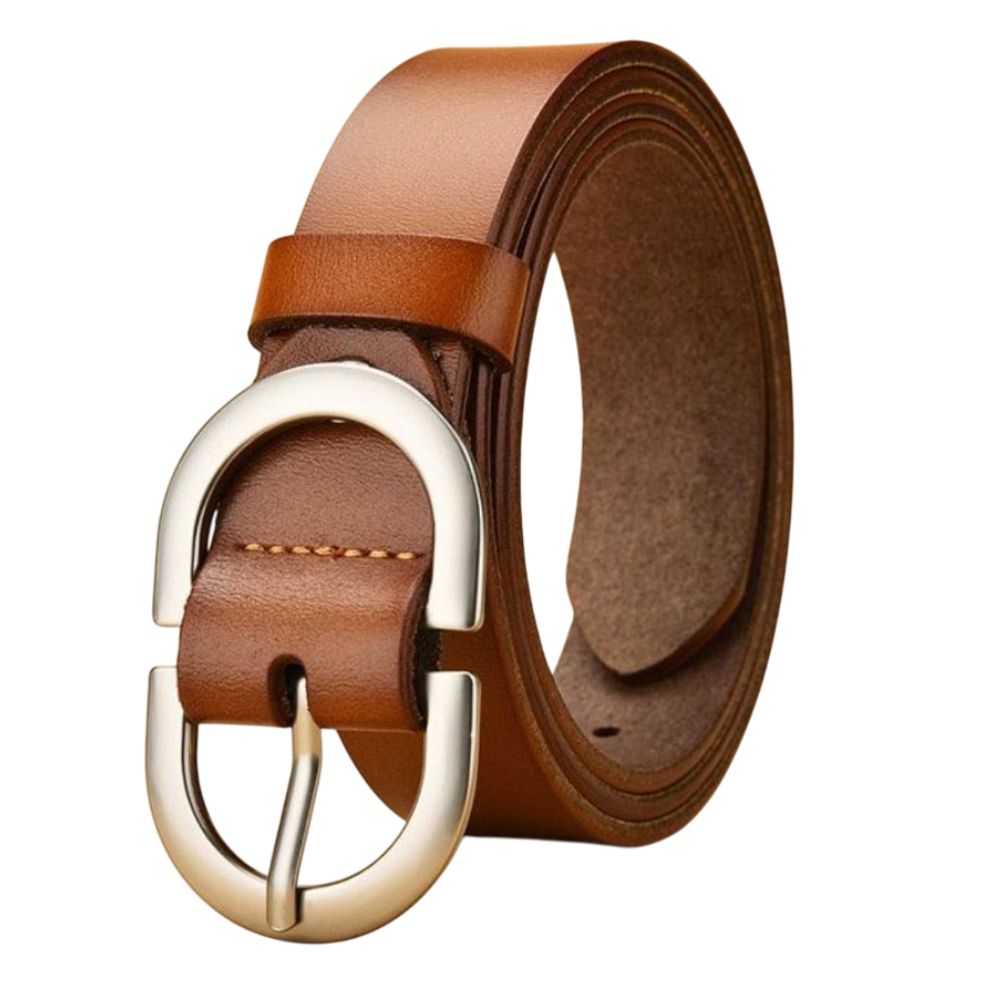 Ceinture en Cuir Lisse pour Femme à Boucle Simple - La Ceinturerie
