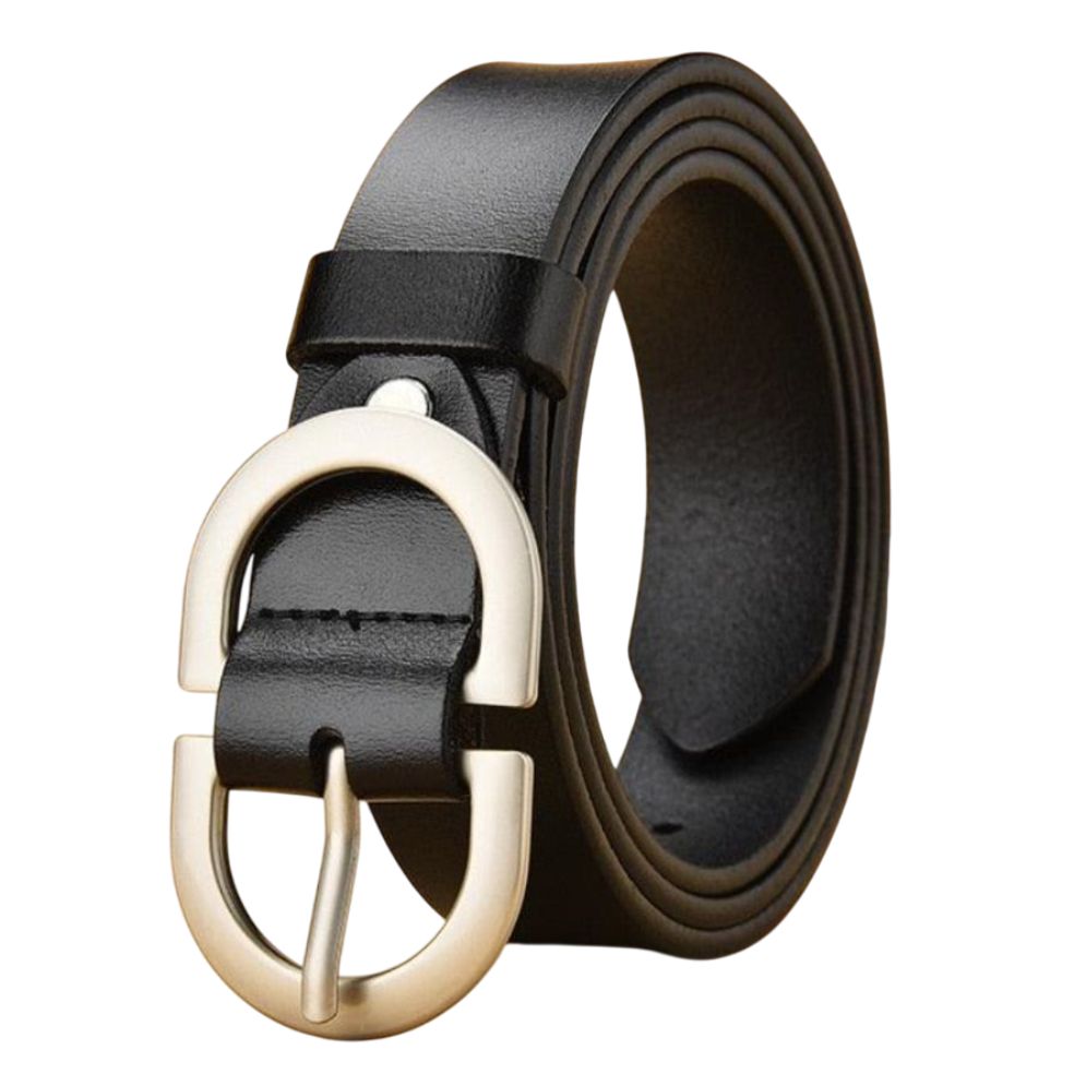 Ceinture en Cuir Lisse pour Femme à Boucle Simple - La Ceinturerie