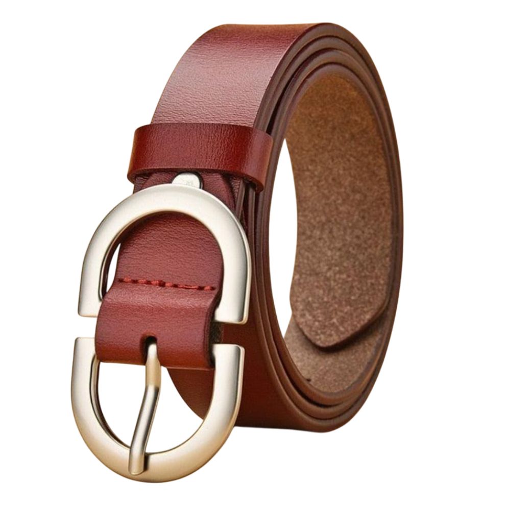 Ceinture en Cuir Lisse pour Femme à Boucle Simple - La Ceinturerie