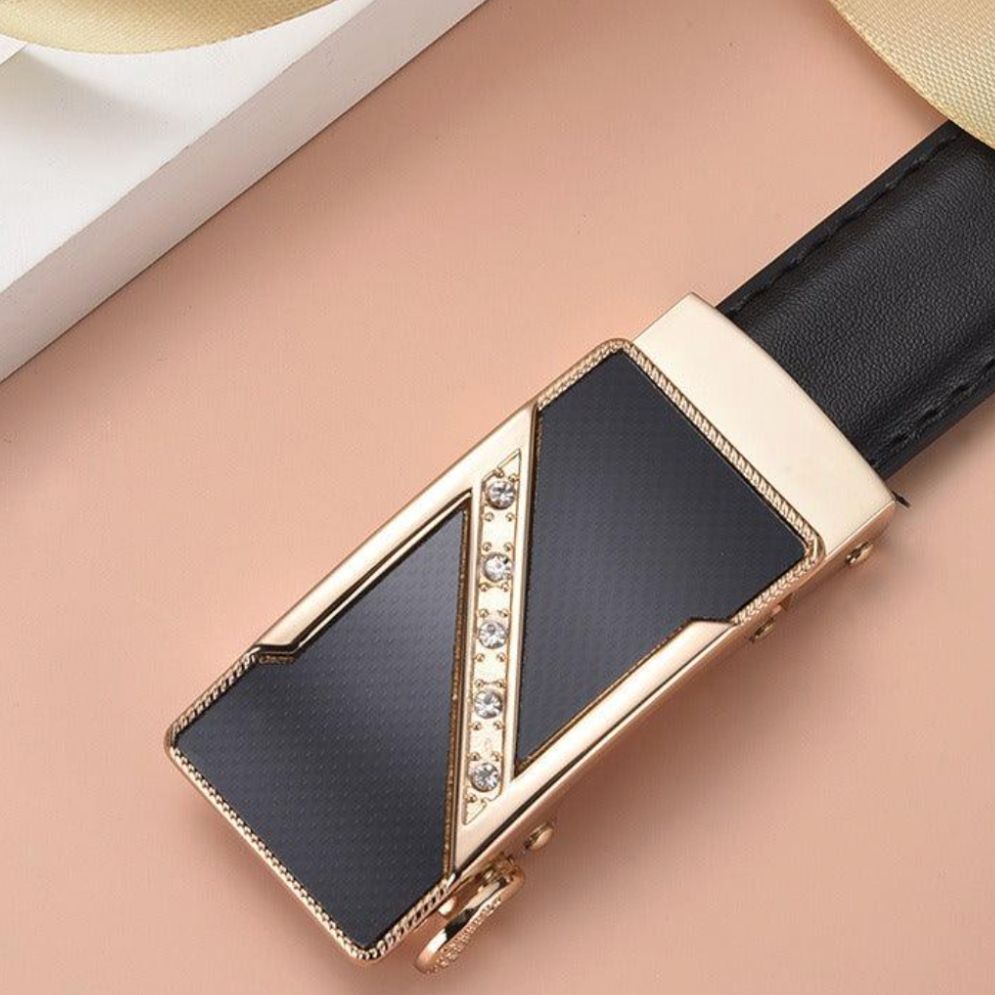 Ceinture en Cuir à Boucle Automatique pour Femme Modèle Lella - La Ceinturerie