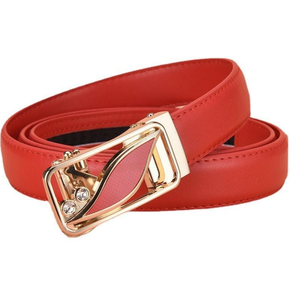 Ceinture en Cuir à Boucle Automatique pour Femme Modèle Lella - La Ceinturerie