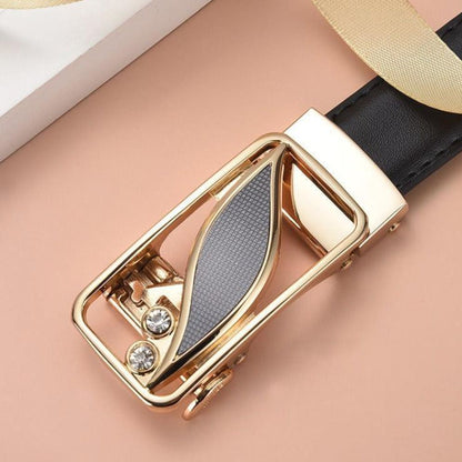 Ceinture en Cuir à Boucle Automatique pour Femme Modèle Lella - La Ceinturerie