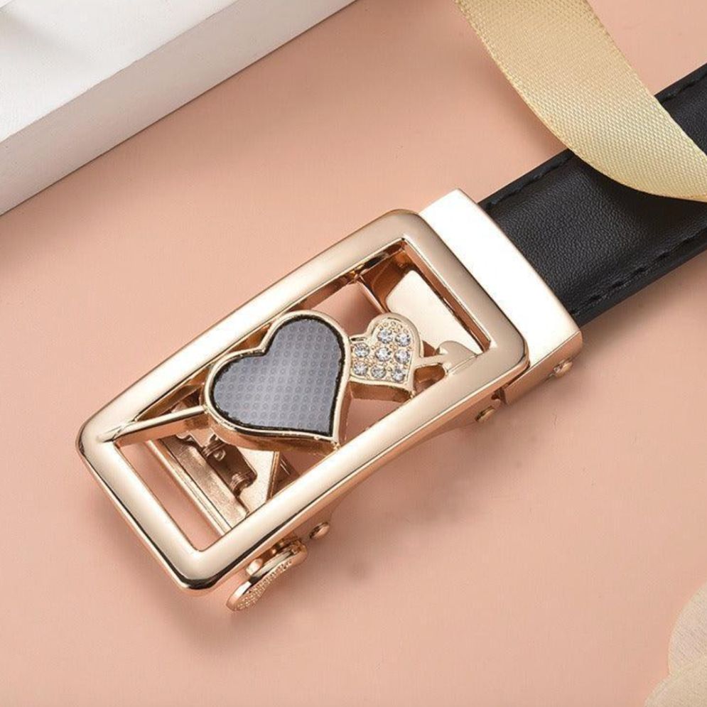 Ceinture en Cuir à Boucle Automatique pour Femme Modèle Lella - La Ceinturerie