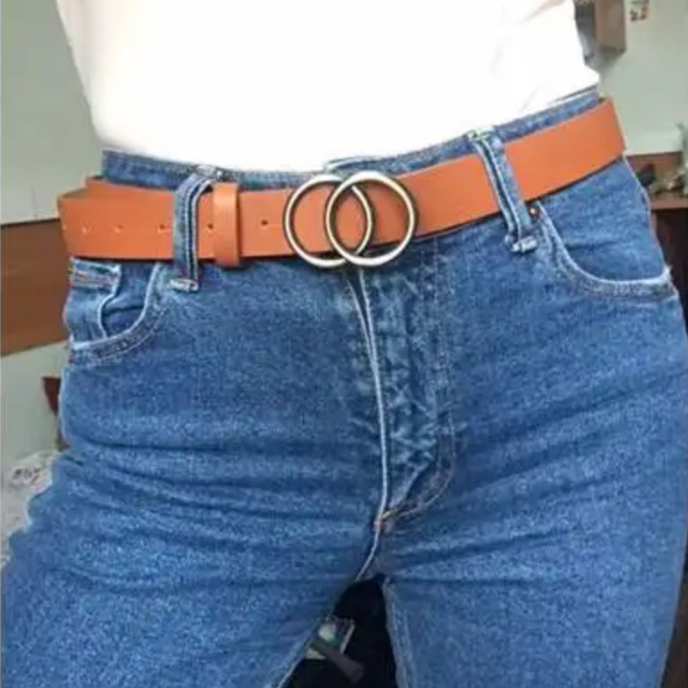 Ceinture en Cuir à Boucle Ronde Femme Réversible 2 en 1 - La Ceinturerie