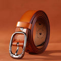 Ceinture en Cuir Ajouré Coeurs Fleurs Modèle Krista - La Ceinturerie