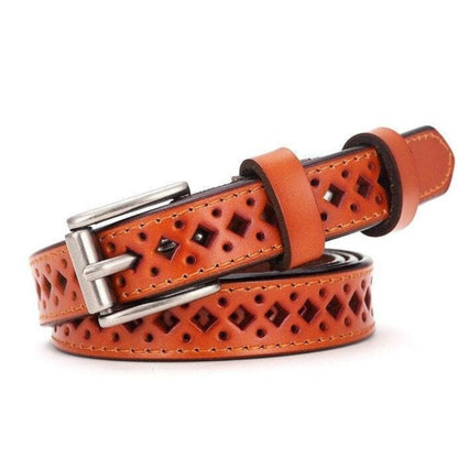 Ceinture en Cuir Ajourée pour Femme Modèle Eteri - La Ceinturerie
