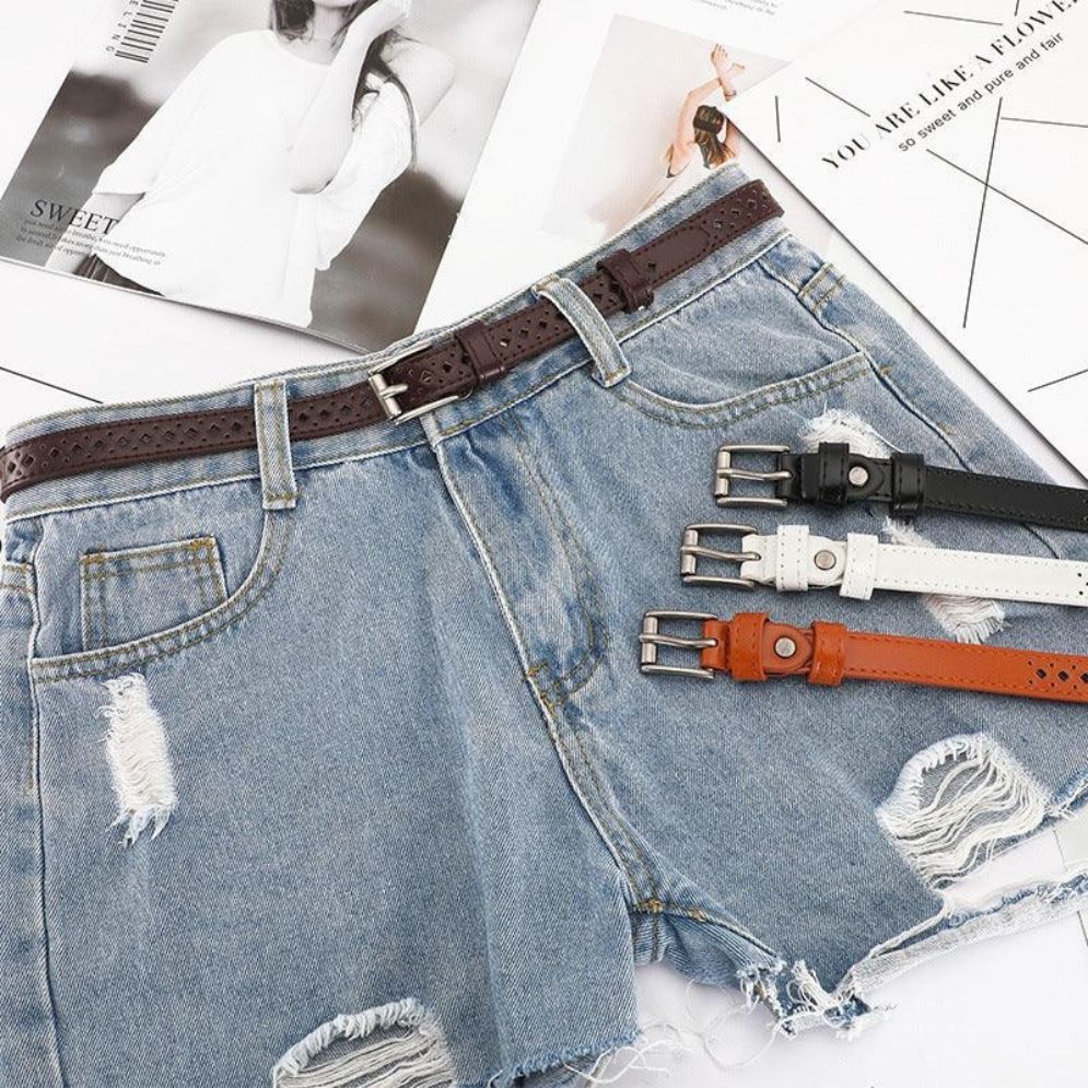 Ceinture en Cuir Ajourée pour Femme Modèle Eteri - La Ceinturerie
