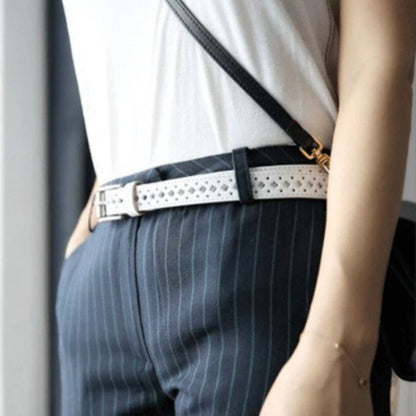 Ceinture en Cuir Ajourée pour Femme Modèle Eteri - La Ceinturerie
