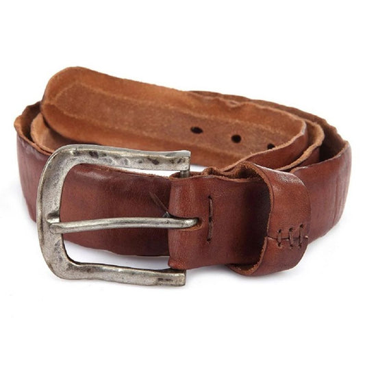 Ceinture en Cuir Denim Rétro à L'aspect Vieilli Ayren - La Ceinturerie

