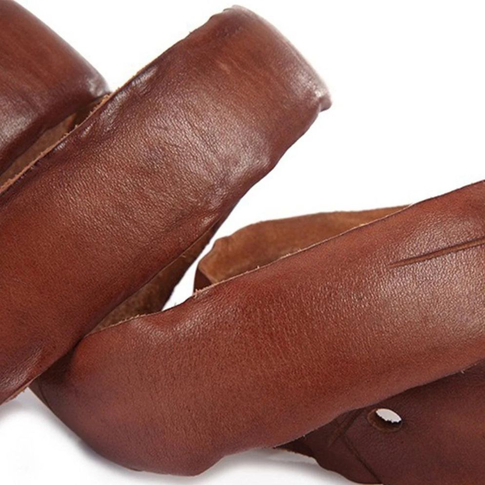 Ceinture en Cuir Denim Rétro à L'aspect Vieilli Ayren - La Ceinturerie
