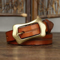 Ceinture en Cuir Motif Plume pour Femme Modèle Betina - La Ceinturerie

