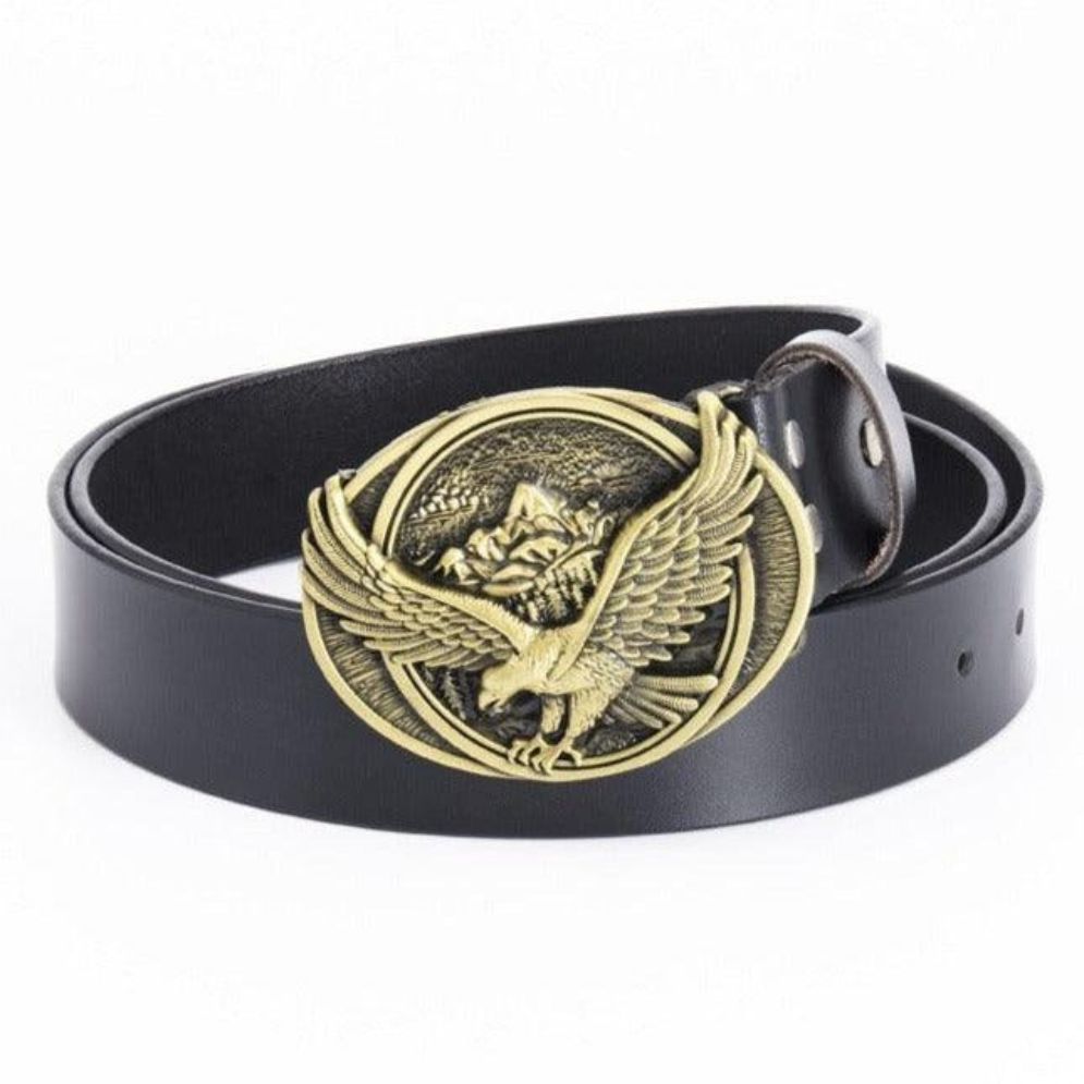 Ceinture en Cuir avec Aigle Modèle Arjun - La Ceinturerie
