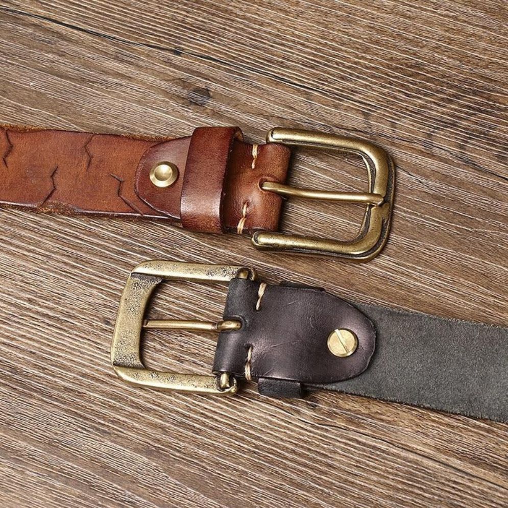 Ceinture Cuir Incrusté Boussole Homme Modèle Daksha - La Ceinturerie