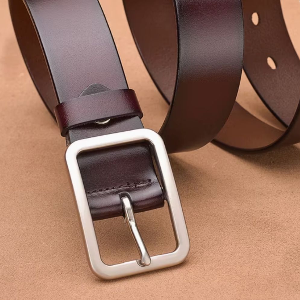 Ceinture en Cuir Boucle Carrée pour Homme Modèle Peci - La Ceinturerie