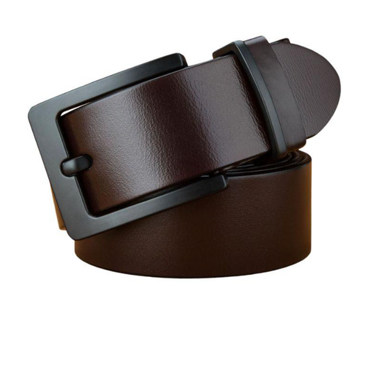 Ceinture en Cuir Boucle Noire pour Homme Modèle Peci - La Ceinturerie