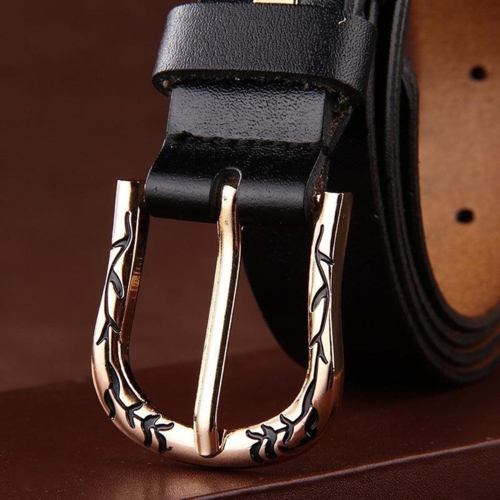Ceinture Cuir Décoré Femme Boucle Modèle Svenia - La Ceinturerie