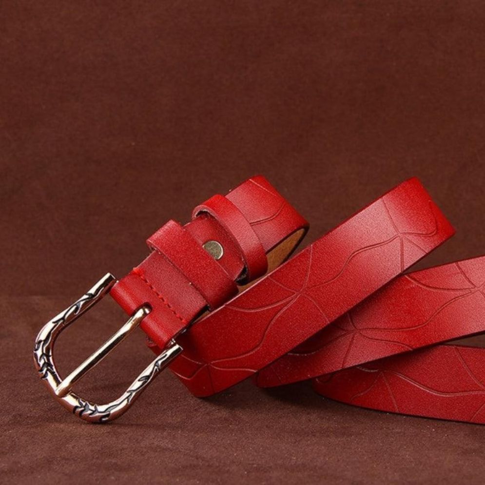 Ceinture Cuir Décoré Femme Boucle Modèle Svenia - La Ceinturerie